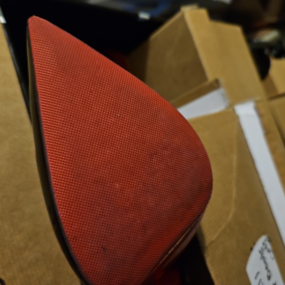 Christian Louboutin Fillette 100 Maroon Patent Mesh Glitter Heel Bootie 38/US 8 - Picture 8 of 8